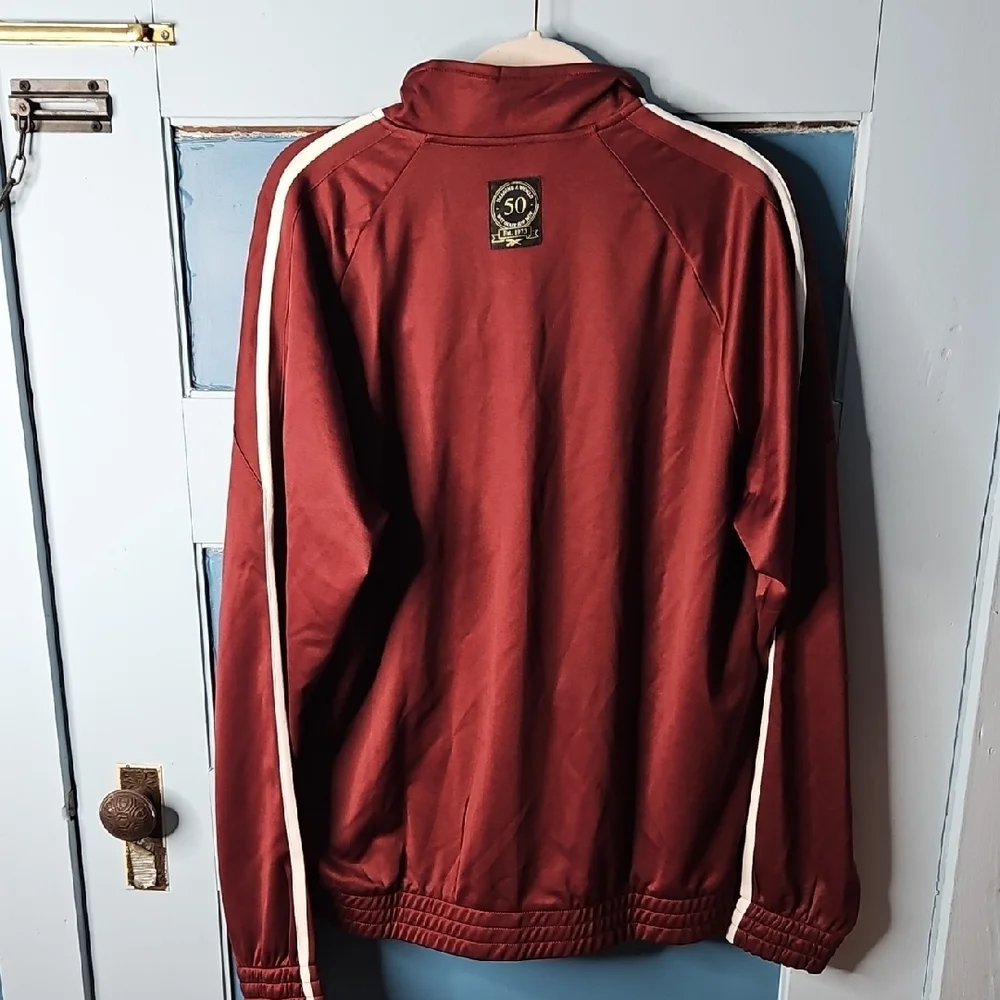 Reebok Men's Hip Hop Track Performance Jacket in Burgundy Large NWT